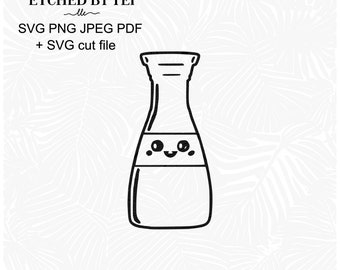Salsa de soja Kawaii Icono SVG PNG JPEG