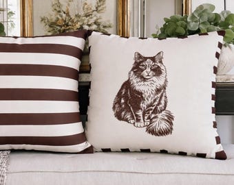 Custom Pet Portrait Pillow, Dog Memorial Pillow, Personalized Pet Gift, Custom Throw Pillow or Cover