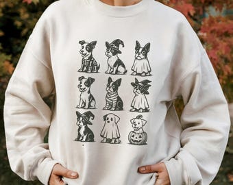 Halloween Terrier Sweatshirt, Boston Terrier Shirt, Fall Jack Russell Terrier Mom Shirt, Dog Mom Crewneck, Boston Terrier, Jack Russel Gift