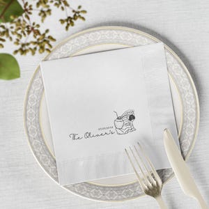 Custom Pet Cocktail Napkins, Dog Wedding Napkins, Personalized Napkins, Baby Shower Napkins, Pet Napkins, Dog Napkins, Birthday Napkins image 3