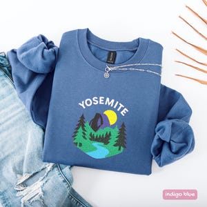 Embroidered Yosemite National Park Sweatshirt, Yosemite National Park Shirt, Embroidered National Park Crewneck, Mountain Sweatshirt