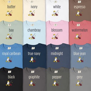 Cute Summerween T-Shirt - Ghost and Dog Fishing Ghost Halloween Tee, Halloween Fisherman Aesthetic, Comfort Colors image 9