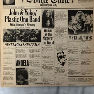 John Lennon & Yoko Ono / The Plastic Ono Band With Elephants Memory And Invisible Strings Some time in New York City
