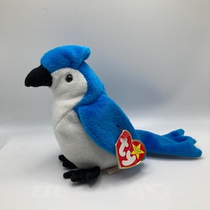 Rocket Blue Jay Ty Beanie Baby,  DOB 3-12-97, Original Mint Condition With Original Poem