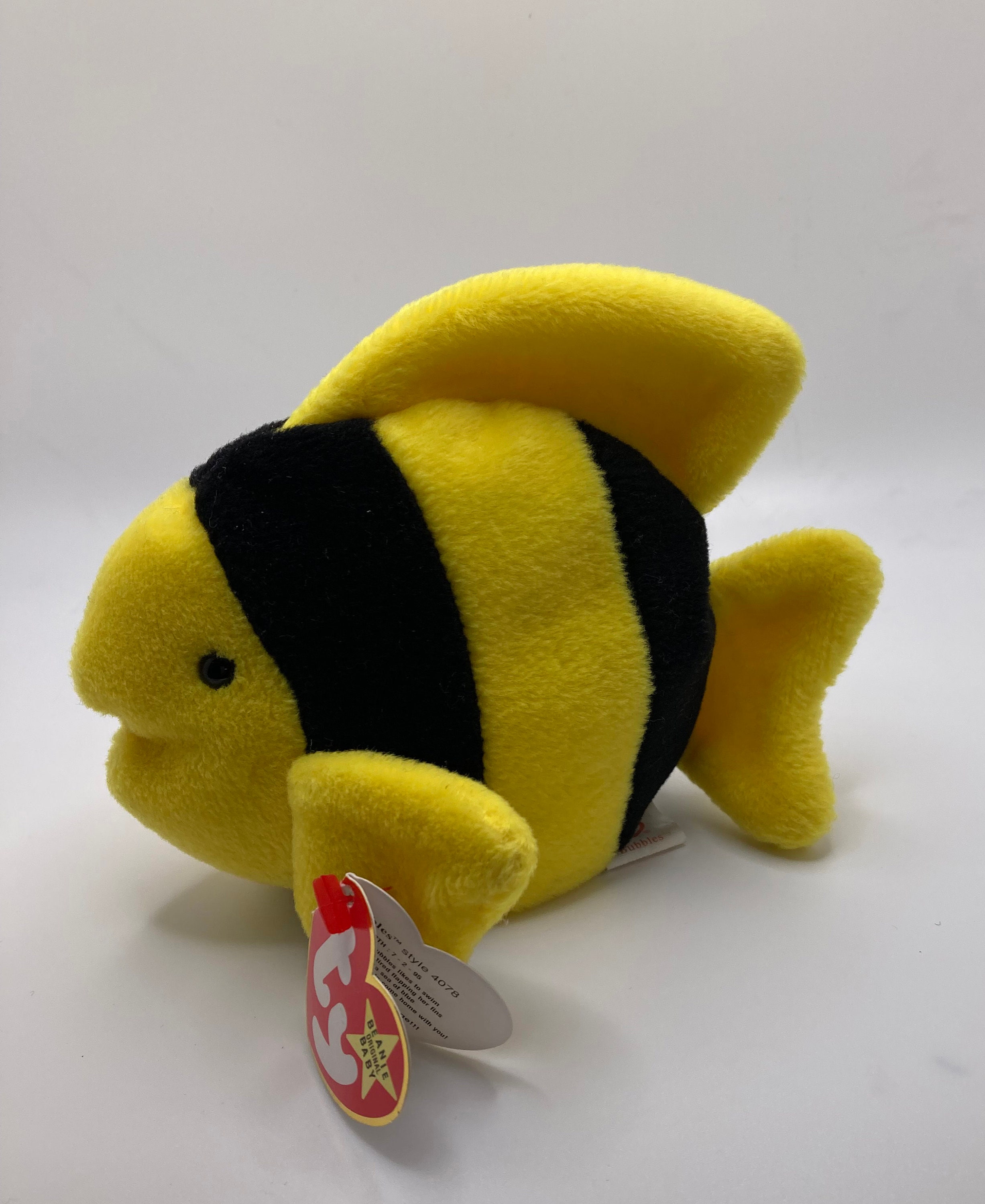 Bubbles the Fish Ty Beanie Baby, DOB 7295 Retired 51197 Original