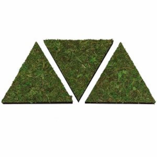 Simply Soundless Simply Moss-Scapes™ Flat Moss Triangles Sound Accent Panels