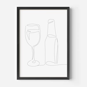 ビールとワインのプリントのダウンロード、バーカート、バーカートの絵、バーカートのプリント、ホームバーのプリント、ホームバーのアートワーク、ワインのプリント、ビールのプリント、デジタル