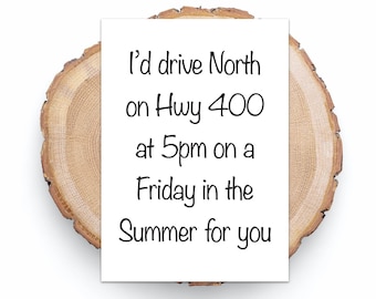 Funny Ontario Cottage Card, Ontario Cottage, Cottage Gift, Muskoka, Greater Toronto Area, Barrie, Simcoe County Card, Muskoka Cottage Card