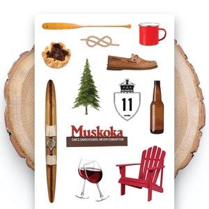 Muskoka Card, Muskoka Lakes, Muskoka Chair, Muskoka Souvenir, Canoe Card, Adirondack Chair, Sperry, Wine Card, Woodington Design Co.