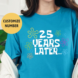 25 jaar later kaart meme shirt, grappig meme shirt, shirt 25e verjaardag, shirt 25e verjaardag, onderwater cartoon shirt, meme shirt