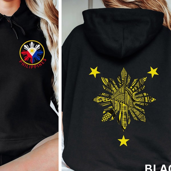 Unisex Filipino Hoodie, Trendy Philippines Hoodie, Unisex Filipino Shirts, Filipina Crewneck, Philippines Flag Front And Back Hoodie