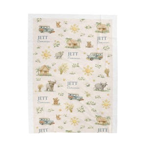 Personalized Filipino Baby Name Blanket Personalized Jeepney Bahay Kubo Tarsier Blanket Custom Baby Gift Philippines Baptism Shower Gift image 9