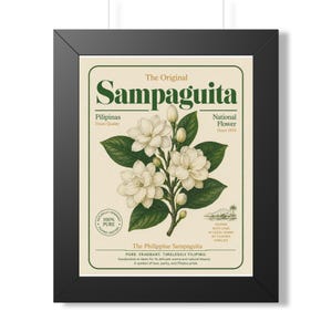 Vintage Sampaguita Wall Art Print Filipino Art, National Flower of the Philippines Decor, Filipino Heritage Gift, Botanical Vintage Poster image 9
