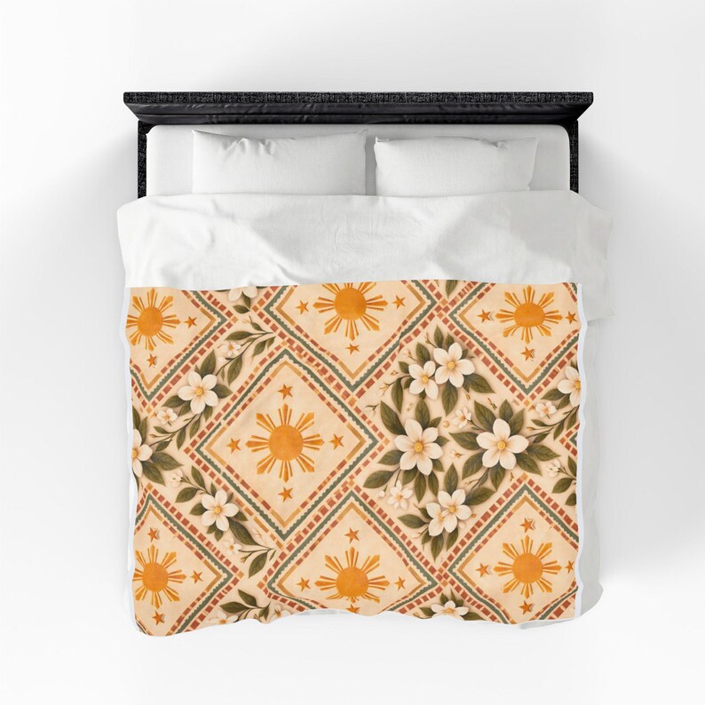 Filipino Gifts Velveteen Blanket, Filipino Mom Gifts, Philippines Filipino Art Filipino Sun Gifts Filipino Baby Blankets Filipino Lola Gifts zdjęcie 12