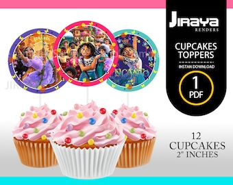Encanto Cupcakes Toppers | Printable  encanto Toppers | encanto Party Toppers | Birthday Party Tags |