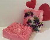 Rose Petal Swirl Soap Bar