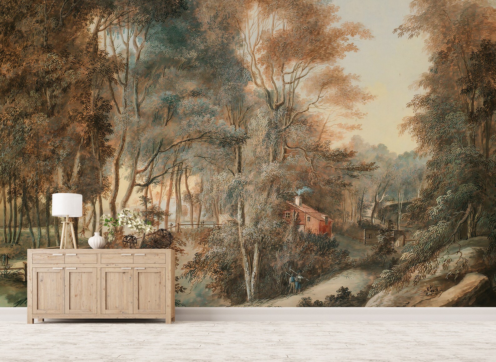 Landscape Wallpaper Peel and Stick Scene Wall Mural Rural Etsy UK — free download
