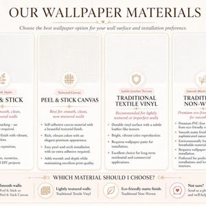 Luxury Neutral Forest Wallpaper | Misty Scenic Wall Mural | Soft Beige Woodland Landscape | Peel & Stick image 6