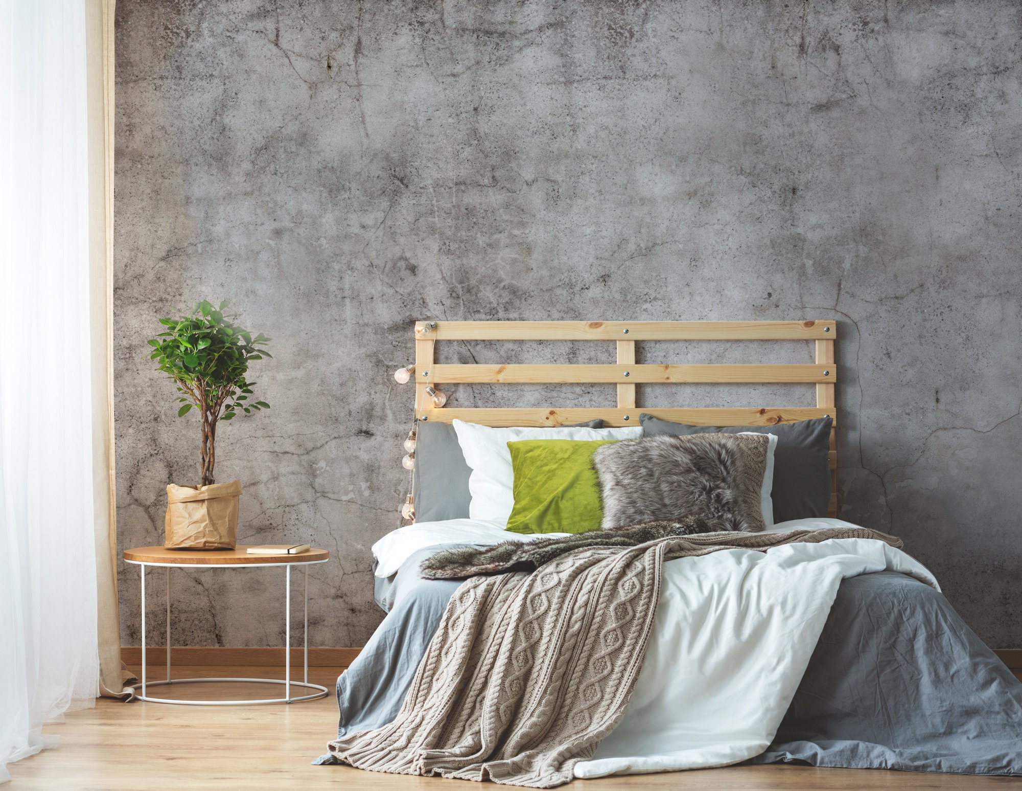 Grey Concrete Texture Peel and Stick Concrete Wallpaper Etsy