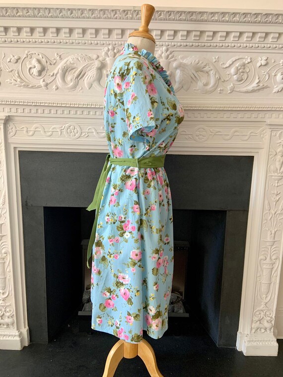 Vintage Tina Lee Original 40s/50s Blue Floral Pop… - image 6