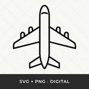 Airplane SVG: Aircraft Silhouette Cut Files for Cricut and Silhouette