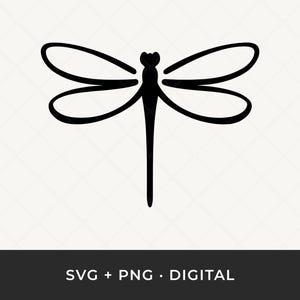 Dragonfly SVG: Insect Clipart, Outline Cut Files for Cricut and Silhouette