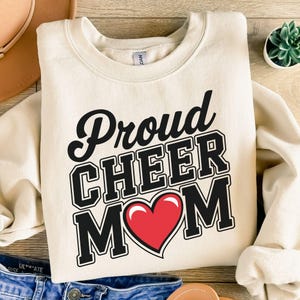 Proud Cheer Mom Design: Sublimation SVG, PNG (Digital Download)