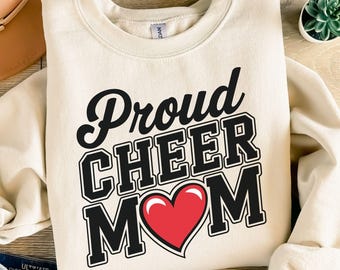 Proud Cheer Mom Design: Sublimation SVG, PNG (Digital Download)