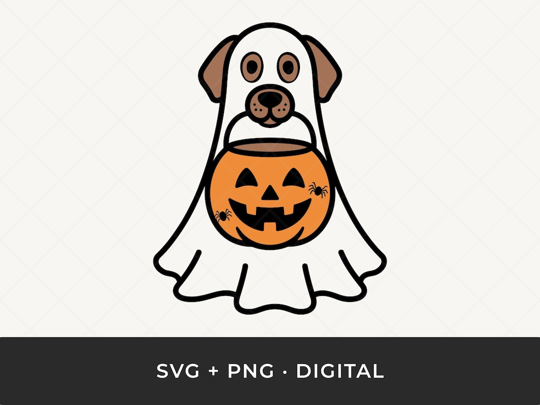 Dog Ghost SVG: Halloween Clipart Cut File for Cricut - Etsy