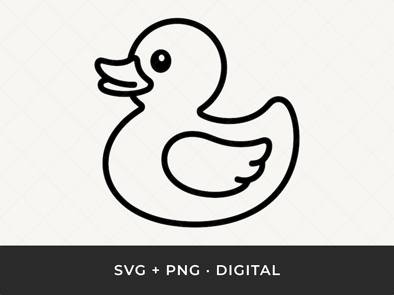 Rubber Duck SVG: Bath Toy Outline Cut File for Cricut and Silhouette - Etsy