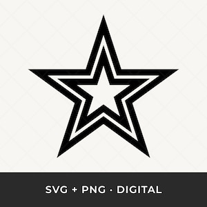 Stern SVG: Glieder Clipart, Schablone und Form Cut-Datei für Cricut & Silhouette