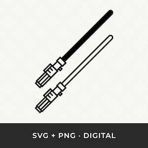 ライトセーバーSVG：CricutとSilhouette用のSFクリップアートカットファイル
