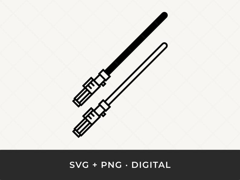 Lightsaber SVG: Arquivos de corte de clipart de ficção científica para Cricut e Silhouette imagem 1