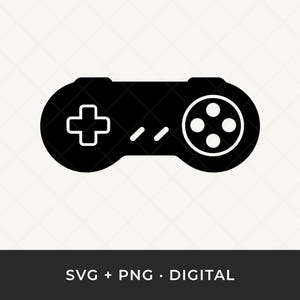 Retro Game Controller SVG: Logo do gier, plik do wycinania konsoli bezprzewodowej