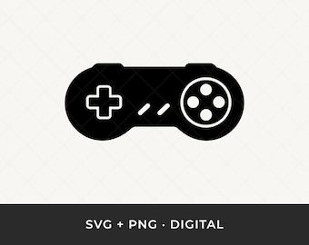 Controle de jogo retrô SVG: logotipo de jogo, arquivo de corte de console sem fio