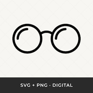 Occhiali rotondi SVG: Clipart di occhiali, file di taglio per Cricut