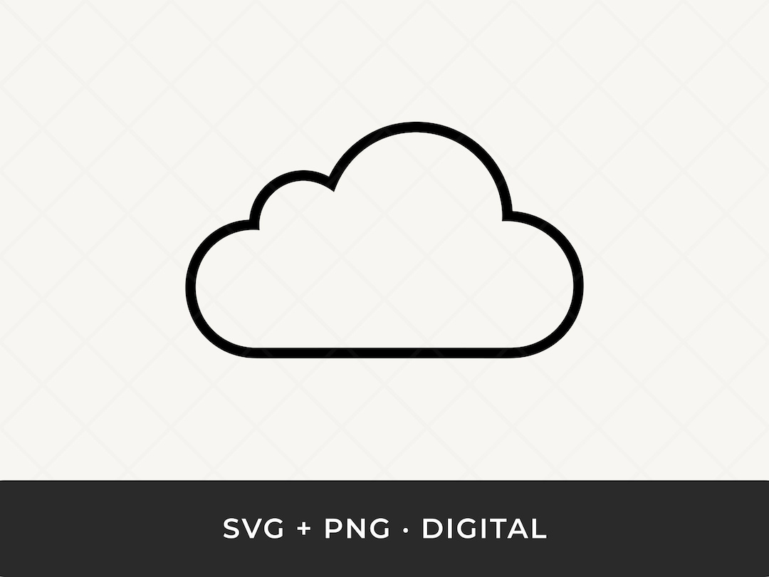 Cloud SVG: Outline Weather Cut File for Cricut and Silhouette - Etsy UK