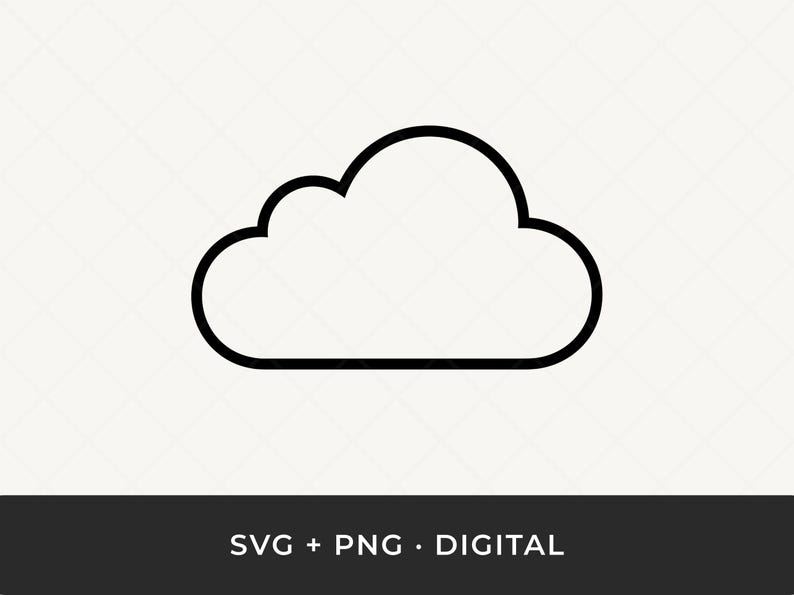 Cloud SVG: Outline Weather Cut File for Cricut and Silhouette - Etsy ...
