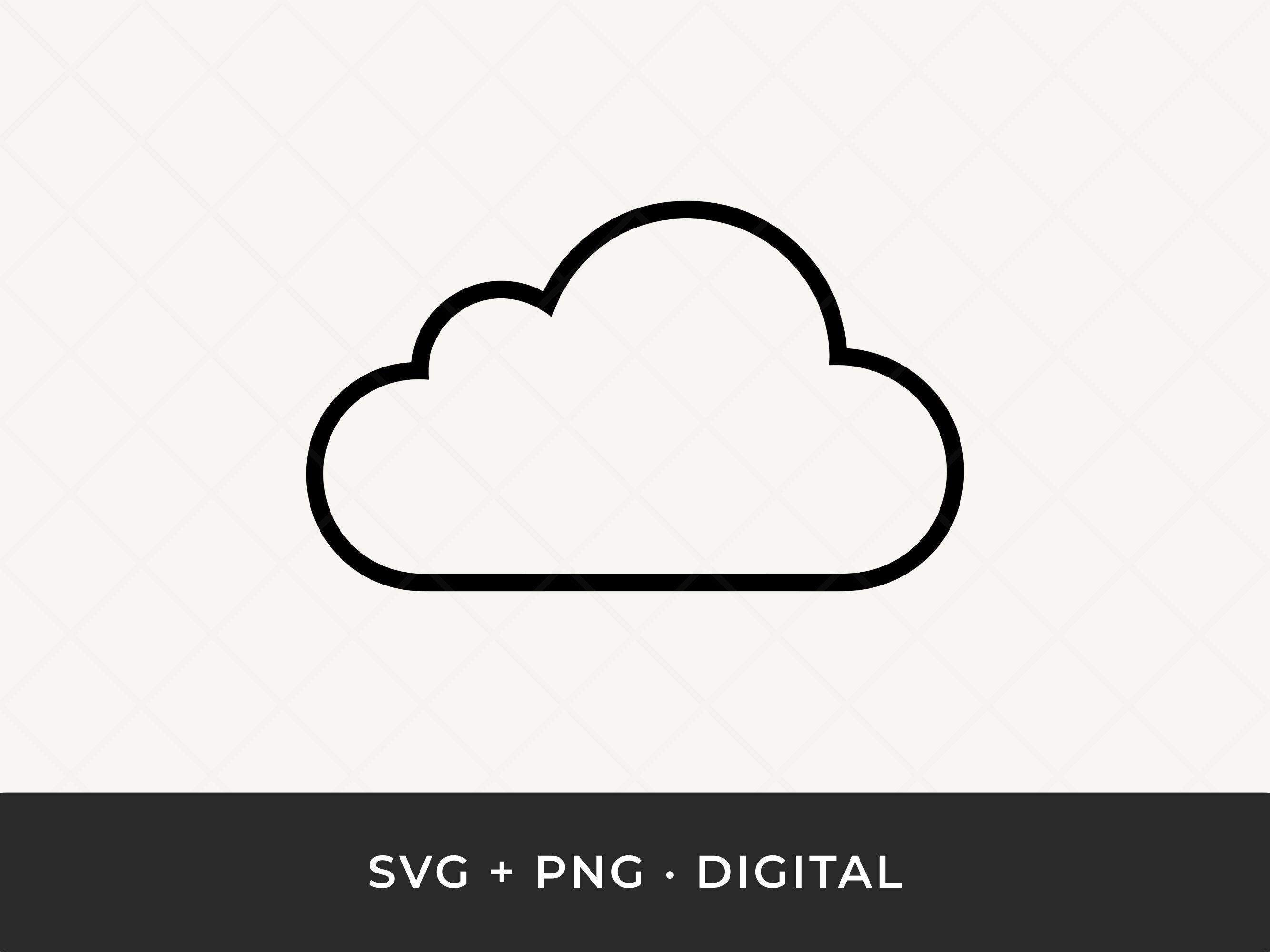 Cloud SVG: Outline Weather Cut File for Cricut and Silhouette - Etsy ...