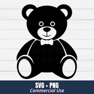 Teddy Bear Svg, Babyshower, Teddy Bear Outline, Teddy Bear Cutout, Tie Teddy, Teddy Bear Cricut, Teddy Silhouette, Bear Vector, Teddy Vector