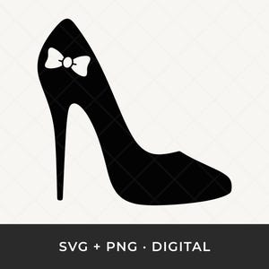 Högklackade skor SVG: Stilettosilhuett klippfil för Cricut