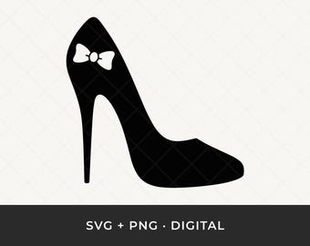 Archivo SVG de zapato de tacón alto: Archivo de corte de silueta de stiletto para Cricut