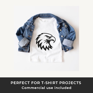 Bald Eagle Head SVG: Patriotic Outline Clipart, Laser Cut File image 4