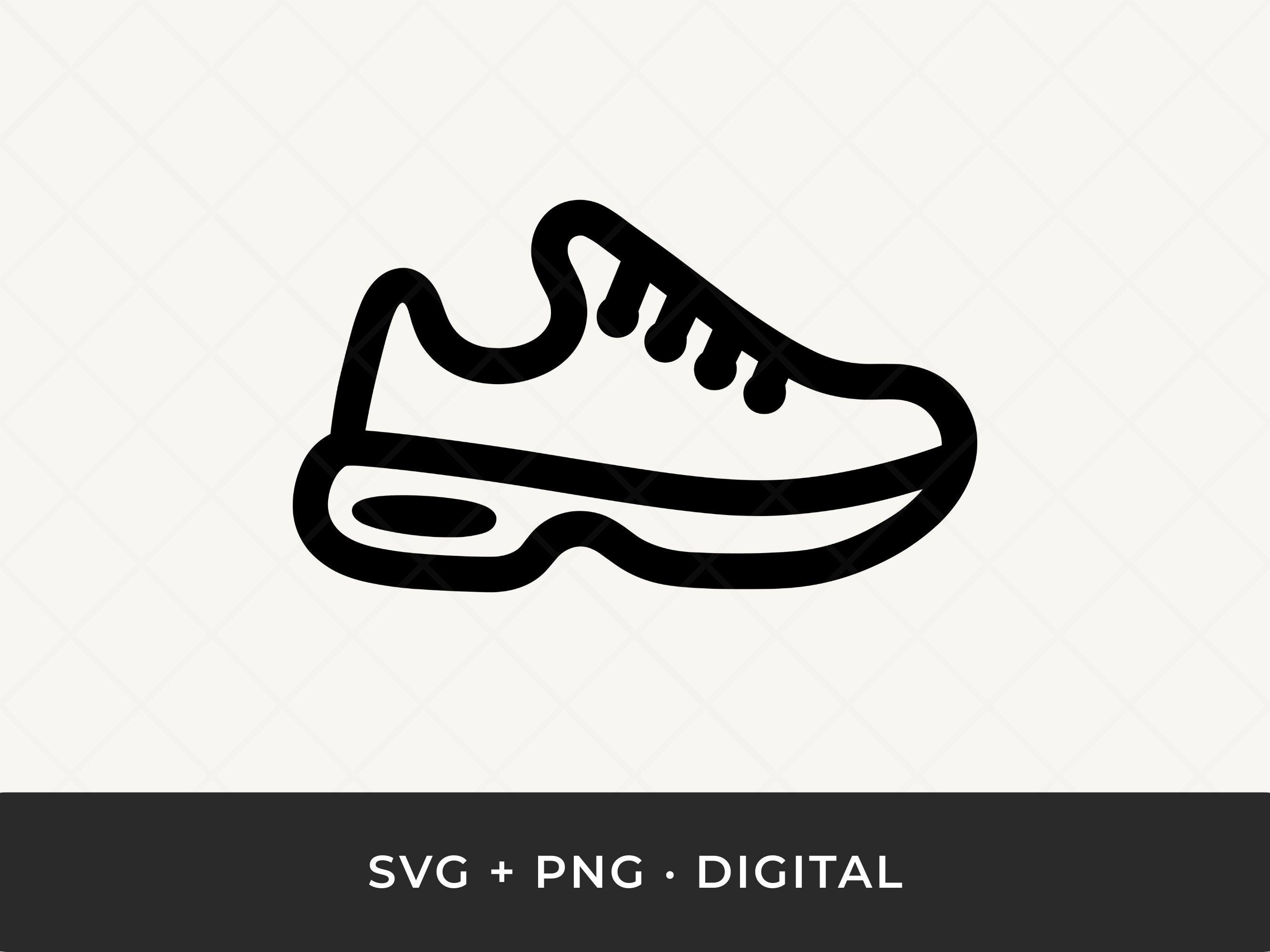 Zapatilla deportiva SVG: Clipart de zapatillas deportivas, archivo de corte de atletismo para Cricut y Silhouette