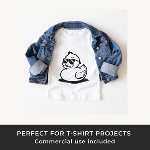 サングラスをかけたアヒルのSVG：面白いゴム製アヒルのクリップアート、Cricut用の夏のベクターカットファイル 画像 4