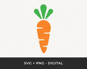 Zanahoria SVG: Clipart de zanahoria de Pascua, archivo de corte de verduras para Cricut y Silhouette