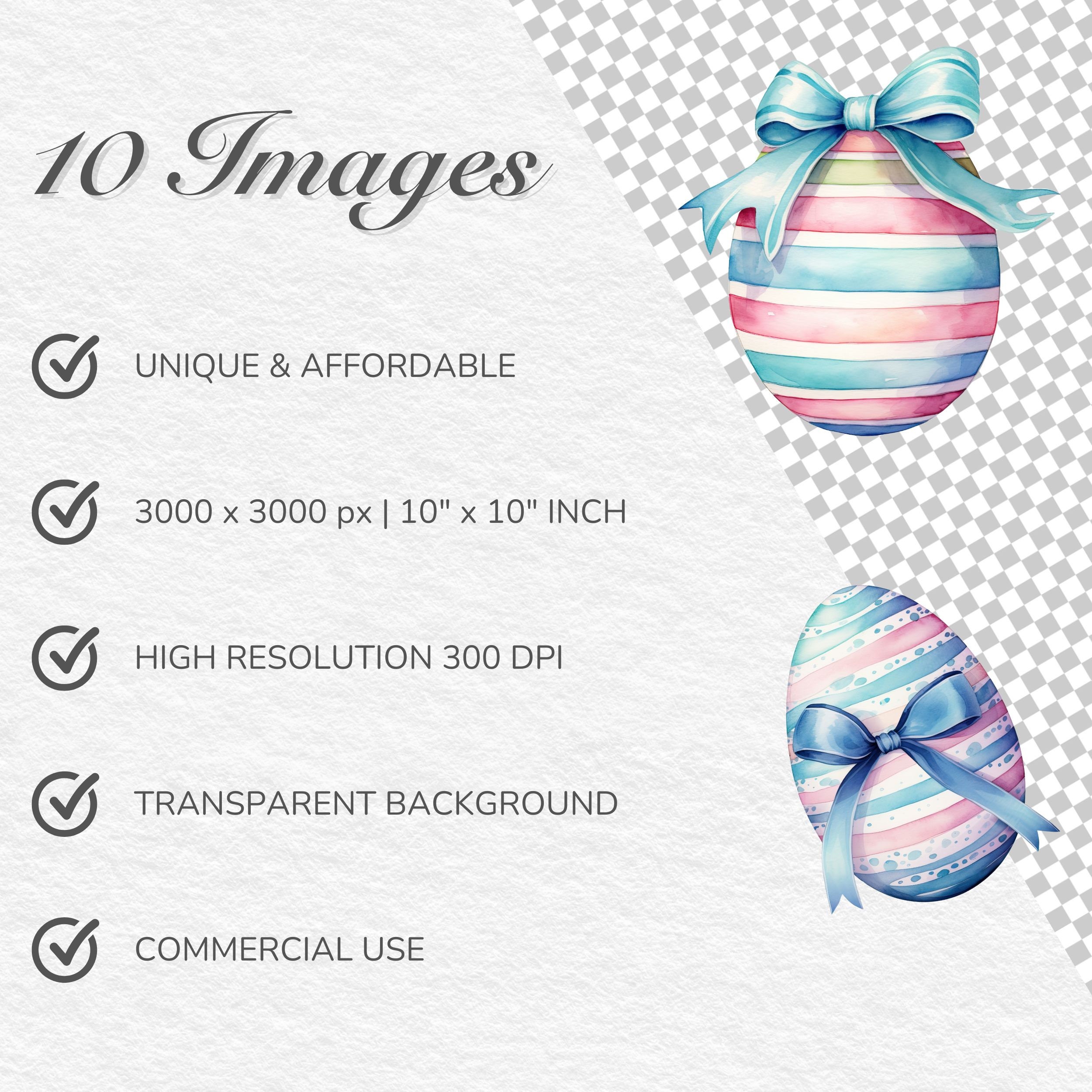Watercolor Pastel Easter Eggs Clipart: PNG Bundle (digital Download) - Etsy