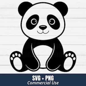 Panda Svg, Panda Graphics, Cartoon Panda Svg, Cute Panda Vector, Baby Panda Svg, Cute Panda Svg, Panda Shirt Svg, Panda Cutting File, Cricut