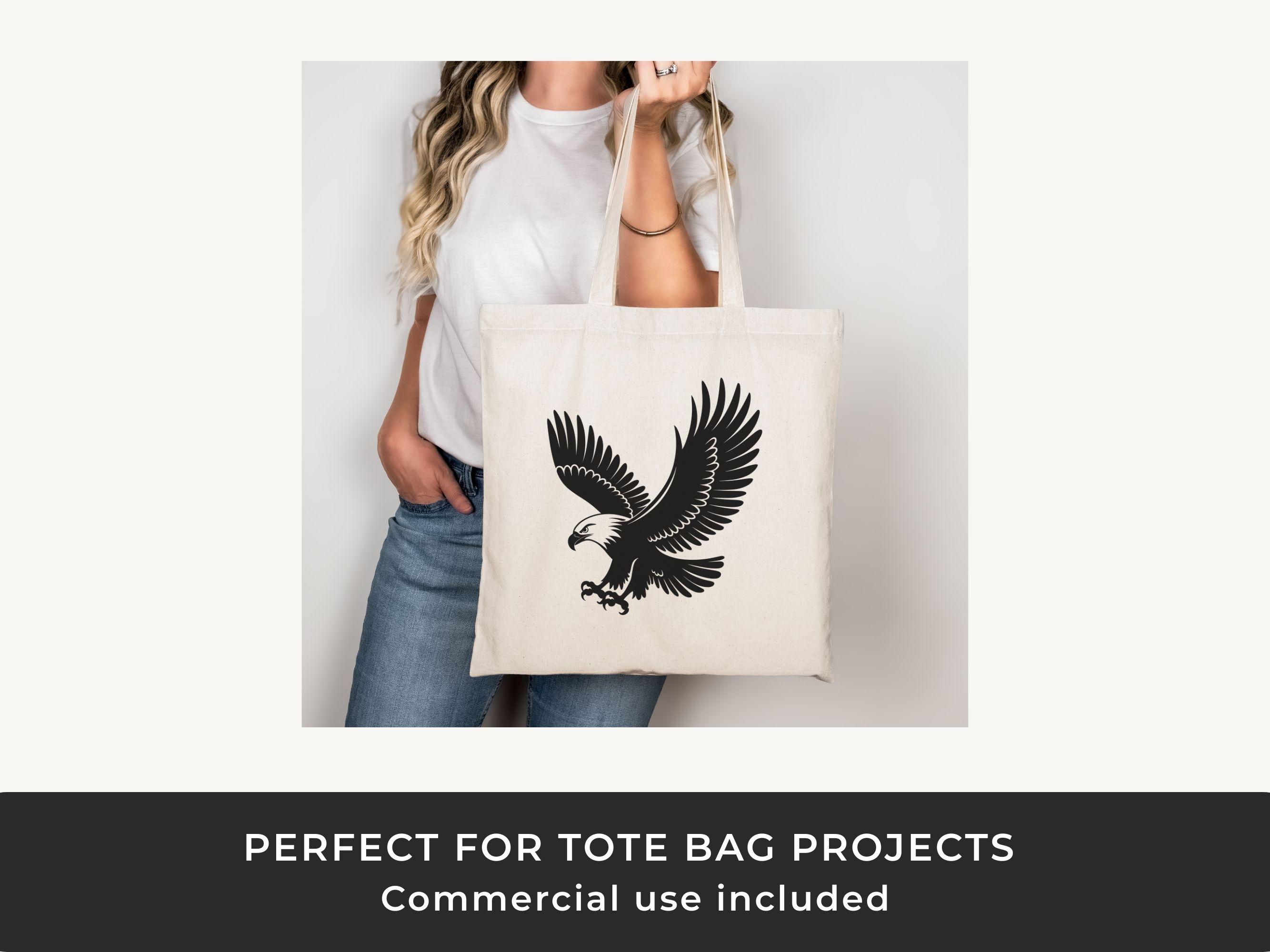 Flying Bald Eagle SVG: Soaring Bird Vector, Patriotic Cut File for ...