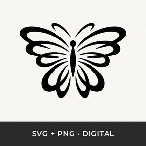 Butterfly Outline SVG: Insect Silhouette Cut File for Cricut